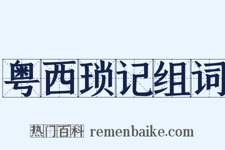 粤西琐记组词是什么意思的图片